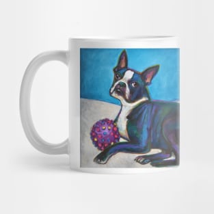 Boston Terrier with Toy Mug